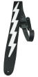Perris Leathers Ltd - 2.5 Leather Lightning Bolt Guitar Strap - Black and White