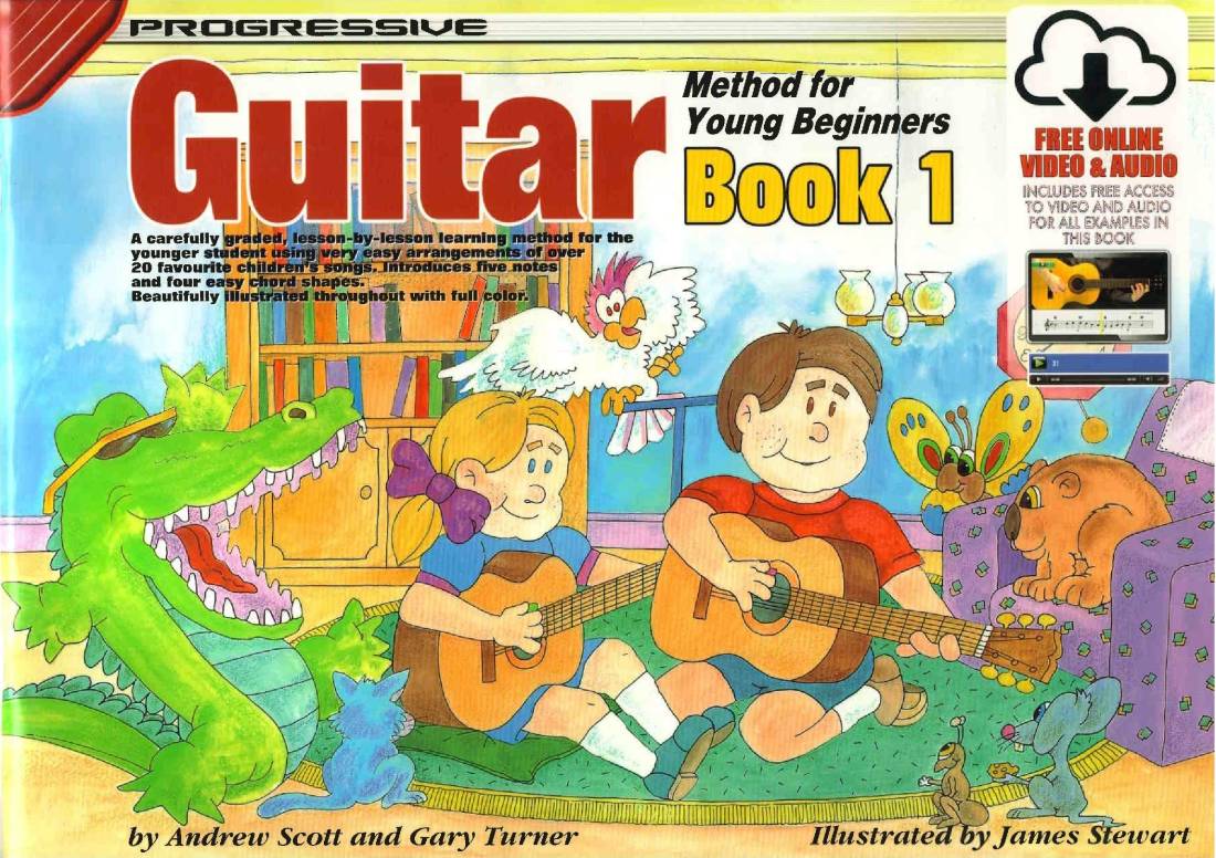 Progressive Guitar Method for Young Beginners, Book 1 - Scott/Turner - Guitar - Book/Media Online