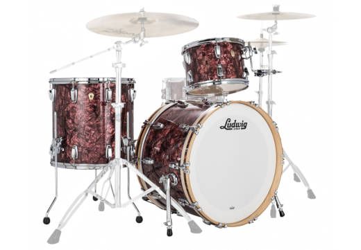 Ludwig Drums - Classic Maple Fab 22 3-Piece Shell Pack (22,13,16) - Burgundy Pearl