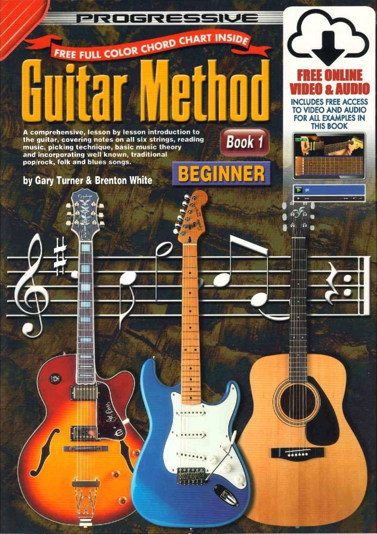 Progressive Guitar Method, Book 1 - Turner/White - Guitar - Book/Media Online