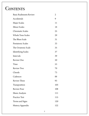 Elementary Music Rudiments, Intermediate - Sarnecki - Book