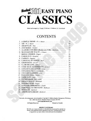 Hooked on 101 Easy Piano Classics - Piano - Book