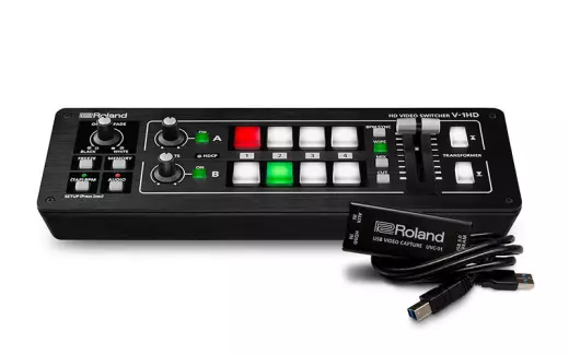 Roland - V-1HD Video Switcher Livestreaming Bundle with UVC-01