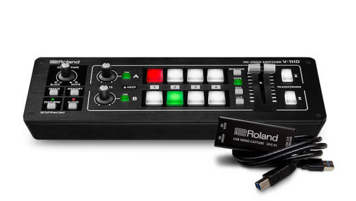 Roland - V-1HD Video Switcher Livestreaming Bundle with UVC-01