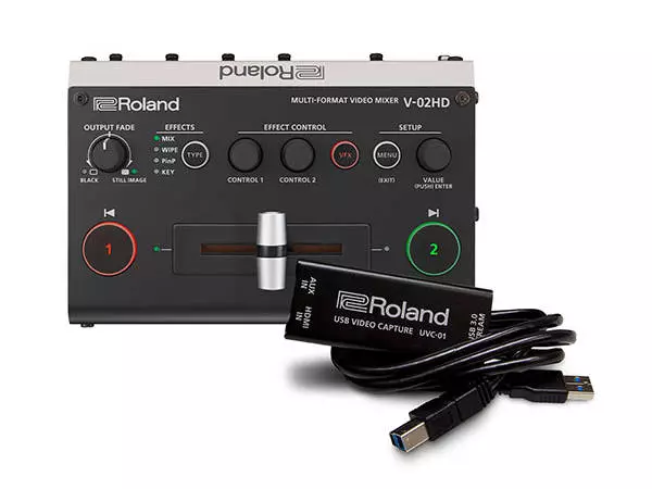V-02HD Multi-Format Video Mixer Livestreaming Bundle with UVC-01