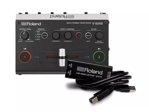 V-02HD Multi-Format Video Mixer Livestreaming Bundle with UVC-01