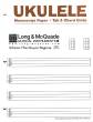 Long & McQuade - Ukulele Manuscript Paper - Frames, TAB/3-Hole Punched - Pad