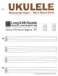 Long & McQuade - Ukulele Manuscript Paper - Frames, TAB\/3-Hole Punched - Pad