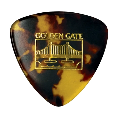 Golden Gate Picks - Deluxe Extra Stiff Tortoise Flat Pick - Large Triangle (12)