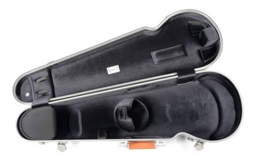 La Defense Hightech Contoured Violin Case - Brushed Aluminum