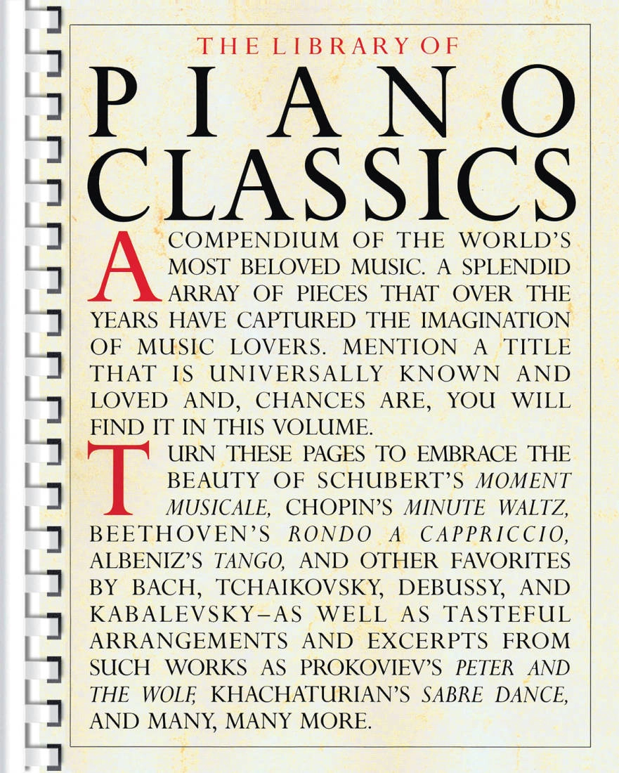 Library of Piano Classics - Piano - Book