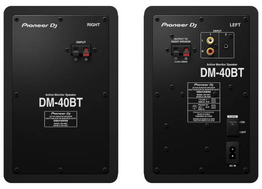 DM-40BT Active Desktop Monitors with Bluetooth Connectivity (Pair) - Black