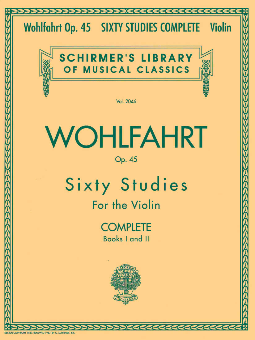 60 Studies, Op. 45 (Complete, Books I and II) - Wohlfahrt - Violin - Book