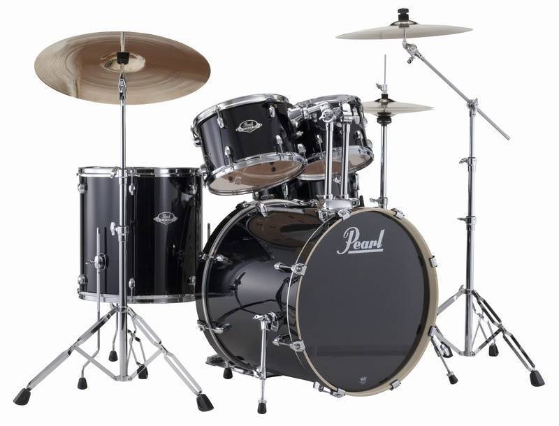 Export Series 5 Piece Drum Kit w/Hardware & Cymbals - Jet Black