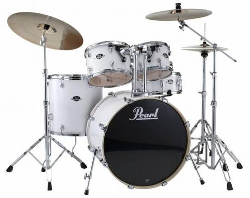 Export Series 5 Piece Drum Kit w/Hardware & Cymbals - Pure White