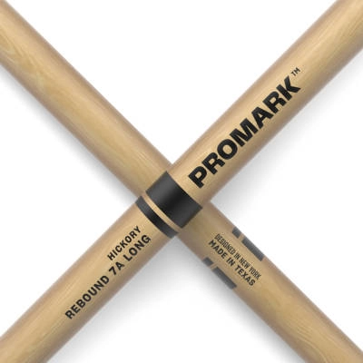 Rebound Long Lacquered Hickory Drumsticks - 7A