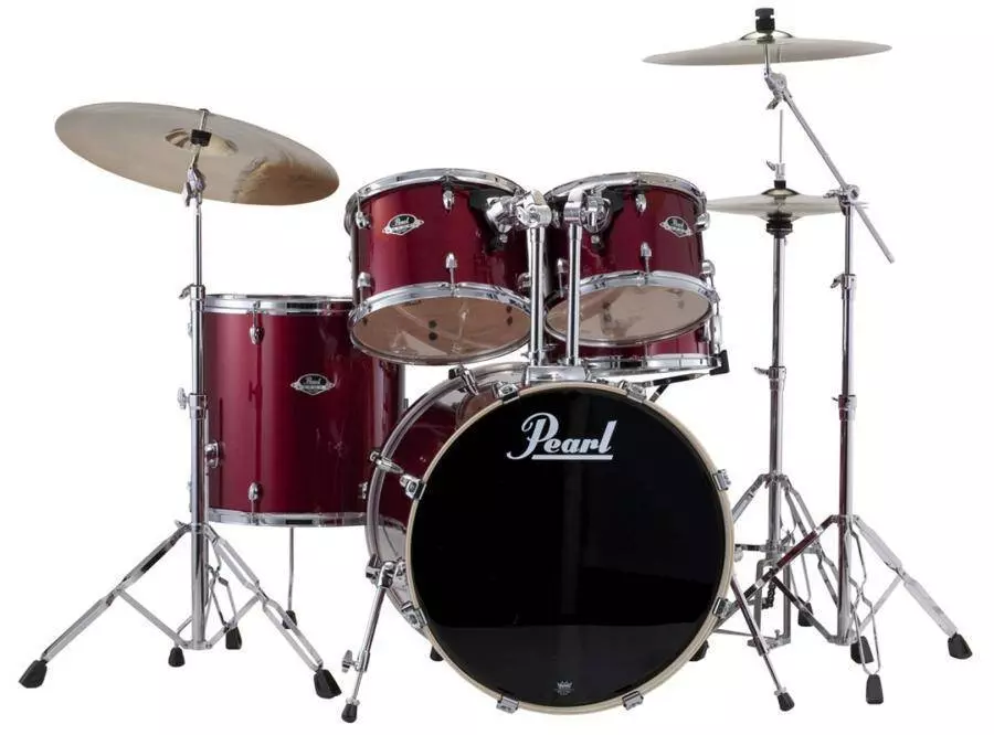 Export Series 5 Piece Drum Kit w/Hardware & Cymbals - Red Wine