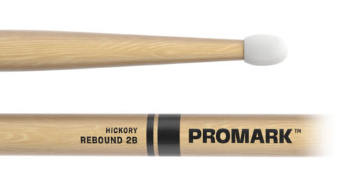 Promark - Rebound Lacquered Hickory Nylon Tip Drumsticks - 2B