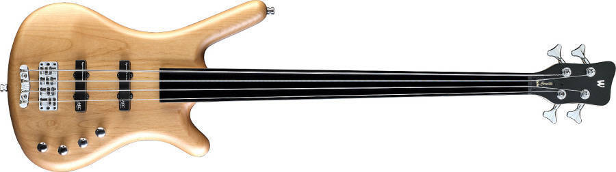 Rock Bass Corvette Basic Passive J/J Bass - Natural Satin Fretless