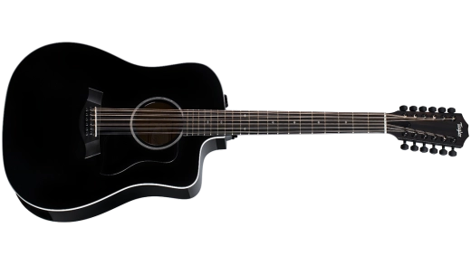 250ce-BLK DLX 12-String Spruce/Maple Acoustic-Electric Guitar