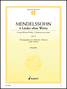 6 Songs Without Words, Op.38 - Mendelssohn - Piano