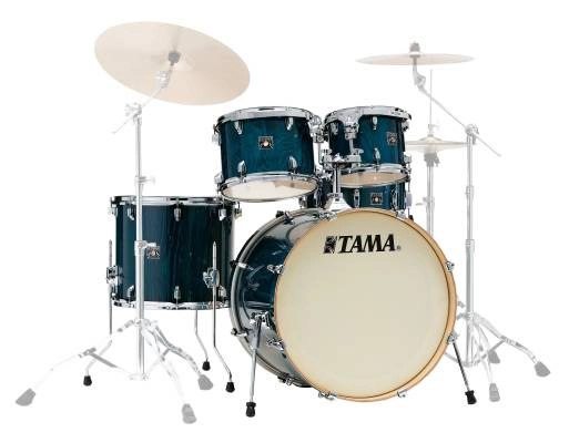 Tama - Superstar Classic 5-Piece Shell Pack (22,10,12,16,SD) - Gloss Sapphire Lacebark Pine