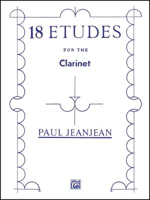 18 Etudes - Jeanjean - Clarinet - Book