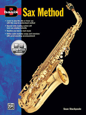 Alfred Publishing - Basix: Sax Method (Alto or Tenor) - Stackpoole - Saxophone - Livre/Audio en ligne
