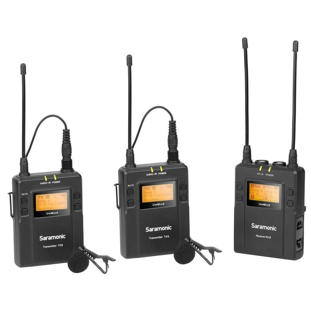 UwMic9 Wireless Lavalier Microphone System - Two Transmitters