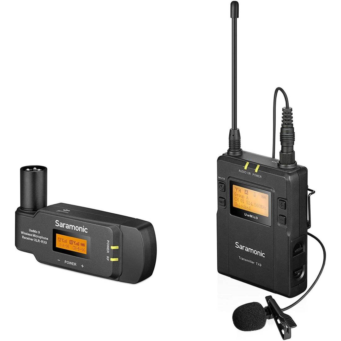 UwMic9 Wireless Lavalier Microphone System with Plug-In Receiver - Single Transmitter