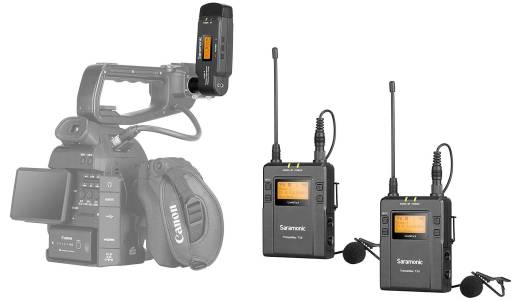 UwMic9 Wireless Lavalier Microphone System with Plug-In Receiver - Two Transmitters