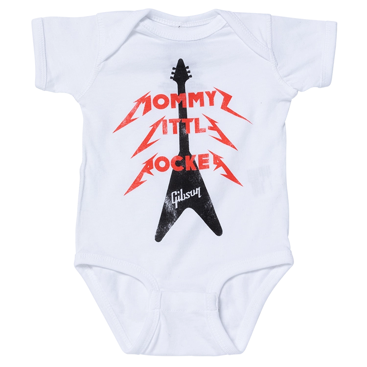 Mommy\'s Little Rocker Flying V Onesie White - 18/24 month