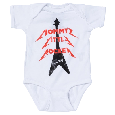 Mommy\'s Little Rocker Flying V Onesie White - 18/24 month