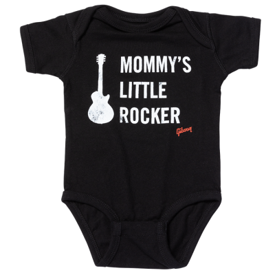Mommy\'s Little Rocker Les Paul Onesie Black - 12/18 month