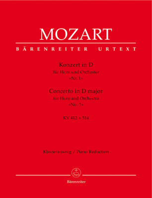 Baerenreiter Verlag - Concerto no. 1 in D major K. 412 + 514 (386b) - Mozart - Horn/Piano Reduction - Sheet Music