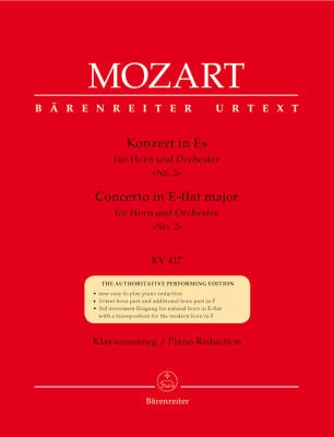 Baerenreiter Verlag - Concerto no. 2 in E-flat major K. 417 - Mozart - Horn/Piano Reduction - Sheet Music