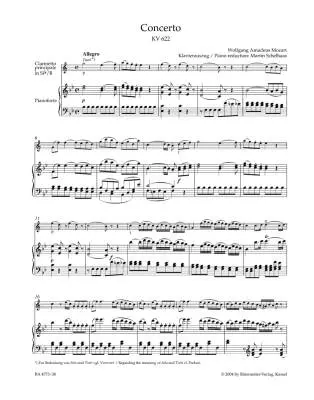 Concerto K. 622 - Mozart - Clarinet/Piano Reduction - Sheet Music
