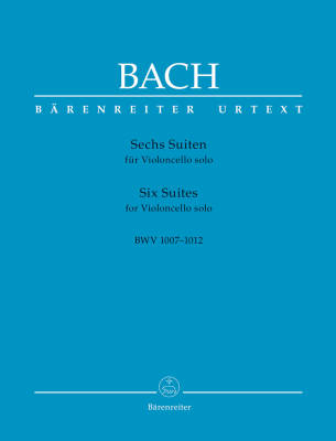 Baerenreiter Verlag - Six Suites for Violoncello solo BWV 1007-1012 - Bach/Talle - Cello - Book