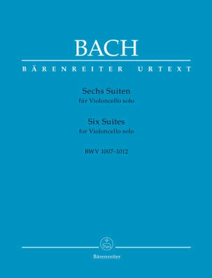 Baerenreiter Verlag - Six Suites for Violoncello solo BWV 1007-1012 - Bach/Talle - Cello - Book