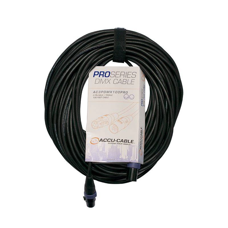 Pro Series 3 Pin DMX Cable - 100 Foot