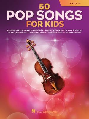 Hal Leonard - 50 Pop Songs for Kids - Viola - Book