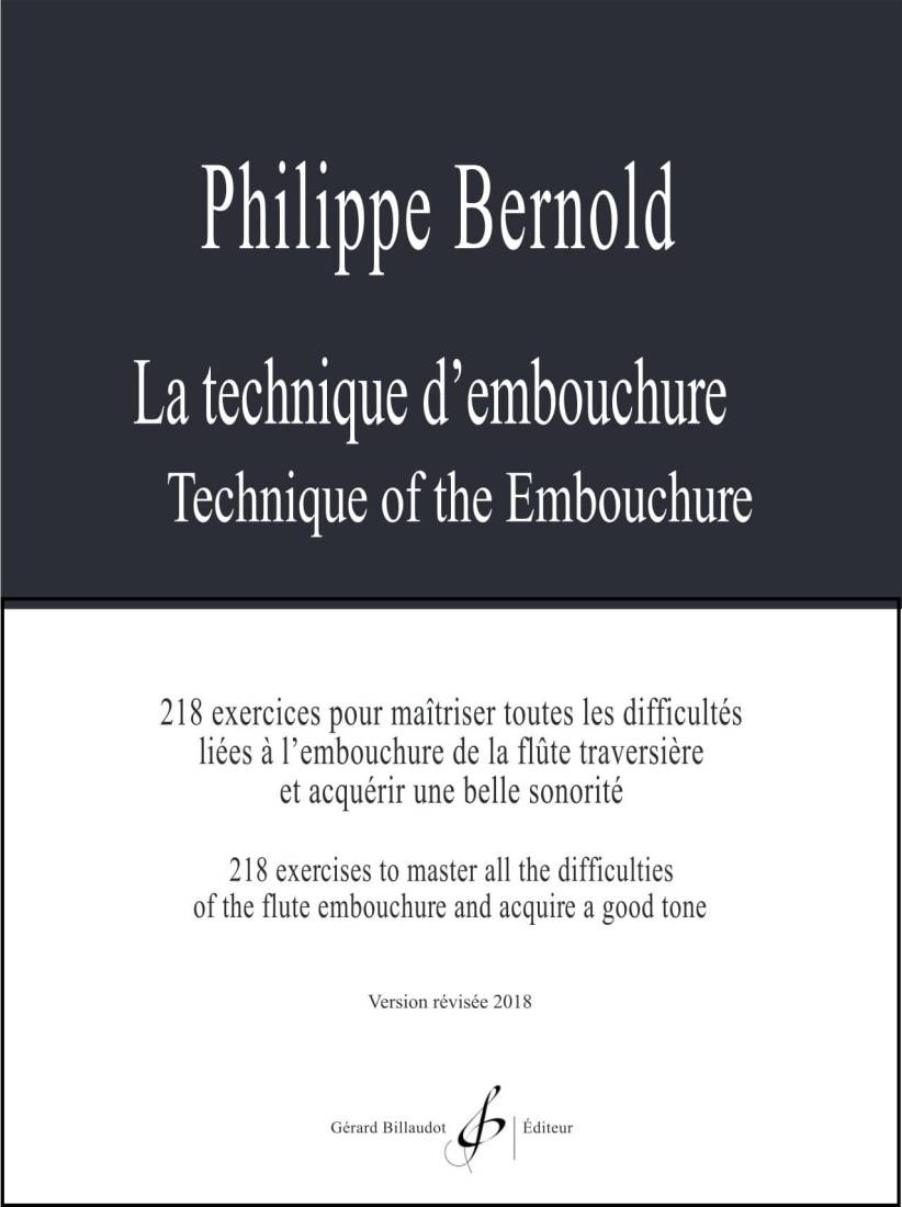 La technique d\'embouchure (Revised 2018) - Bernold - Flute - Book
