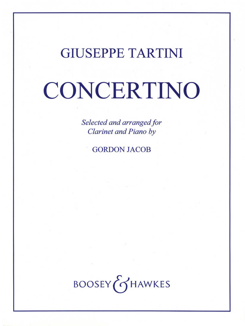 Concertino in F - Tartini/Jacob - Clarinet/Piano - Sheet Music
