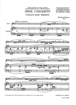 Concerto - Strauss/Willner - Oboe/Piano Reduction - Sheet Music