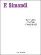 Carl Fischer - 30 Etudes for the String Bass - Simandl - Double Bass - Book