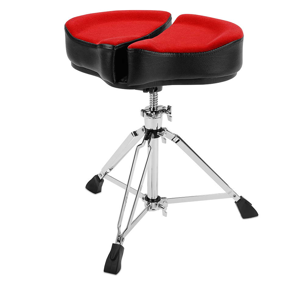 Spinal Glide Drum Throne with 3 Leg Base - Red