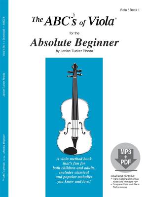 Carl Fischer - The ABCs of Viola for the Absolute Beginner, Book 1 - Rhoda - Viola - Book/Media Online