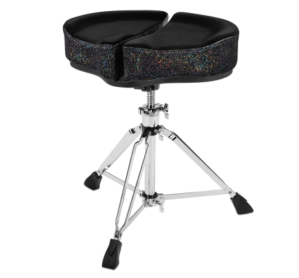 Ahead - Spinal-G Drum Throne with 3 Leg Base - Black & Sparkle