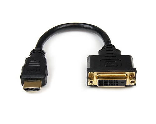 8-inch HDMI to DVI-D Video Cable Adapter - M/F