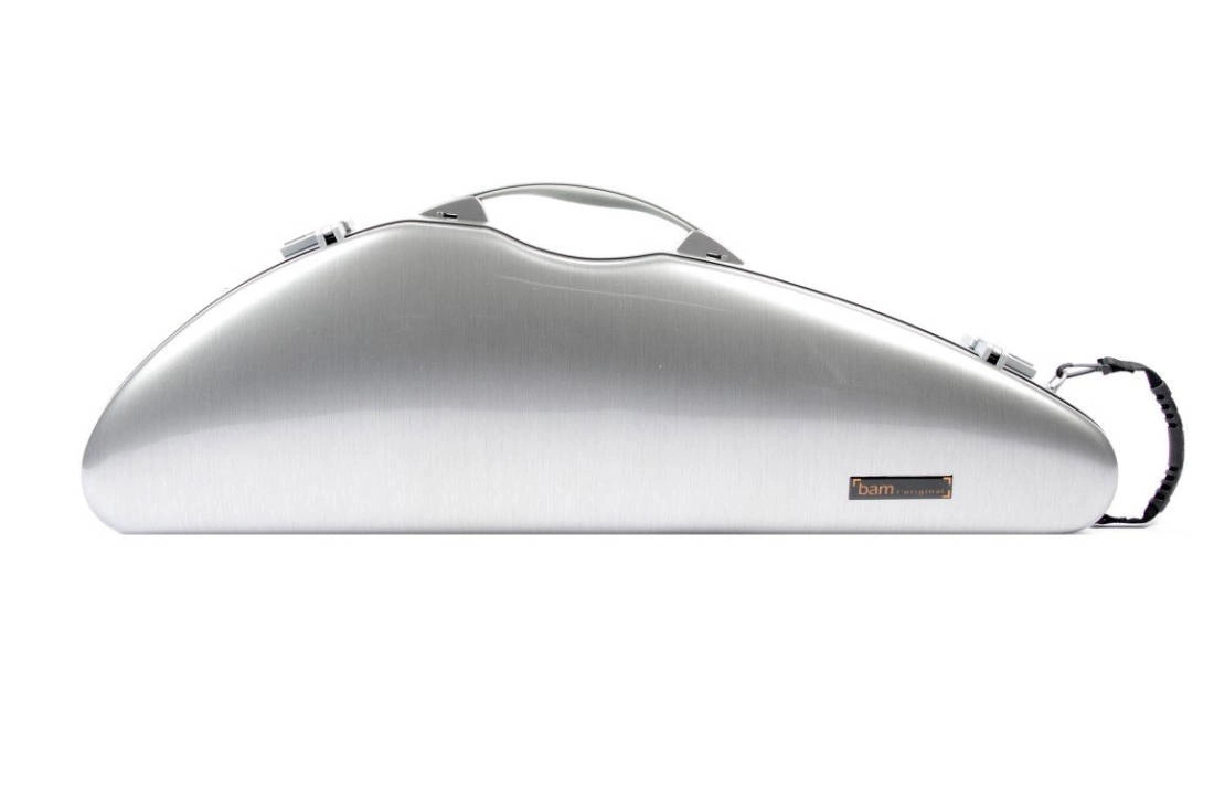 La Defence Hightech Slim Violin Case - Brushed Aluminum